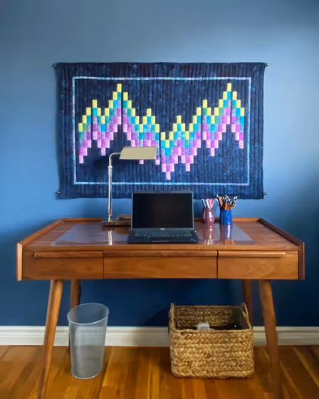 Benjamin Moore Kensington Blue CC-780 living room