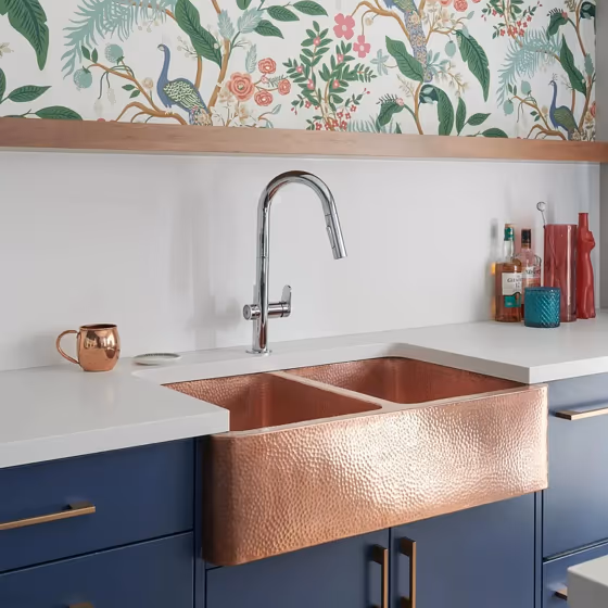 Benjamin Moore Kensington Blue CC-780 kitchen cabinets