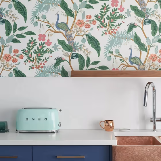 Benjamin Moore Kensington Blue CC-780 kitchen cabinets