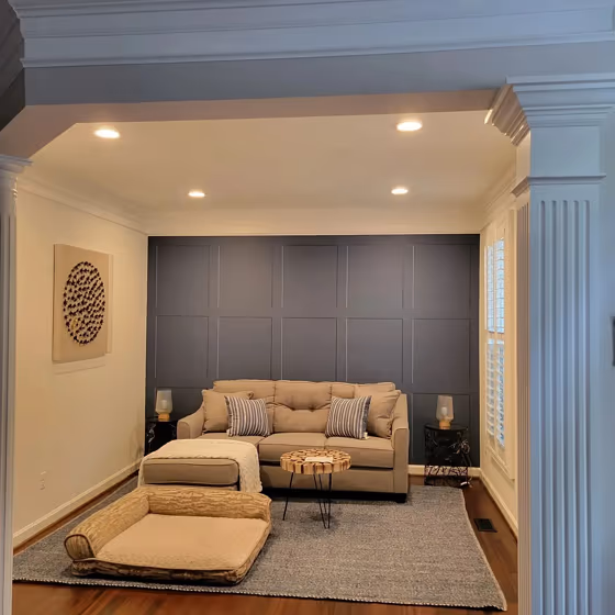 Benjamin Moore Kensington Blue CC-780 living room