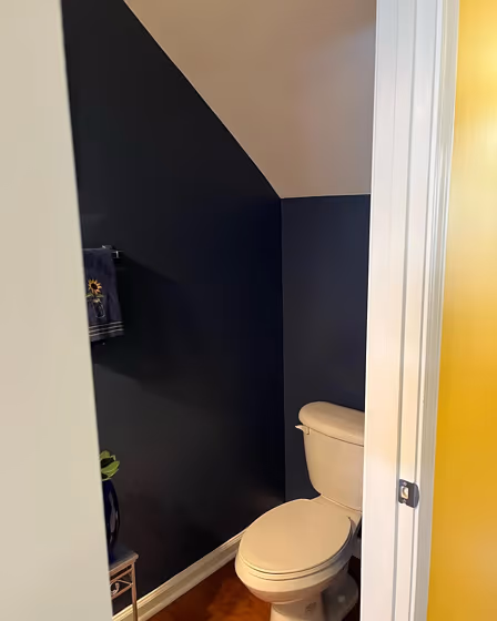 Benjamin Moore Kensington Blue CC-780 bathroom