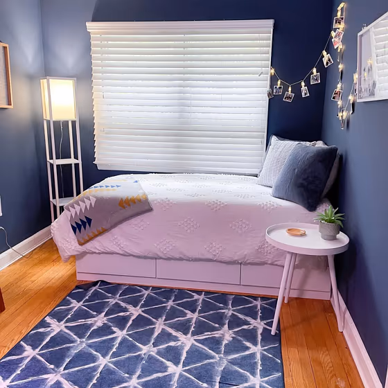 Benjamin Moore Kensington Blue CC-780 bedroom