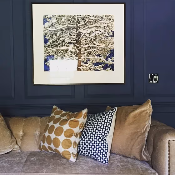 Benjamin Moore Kensington Blue CC-780 living room