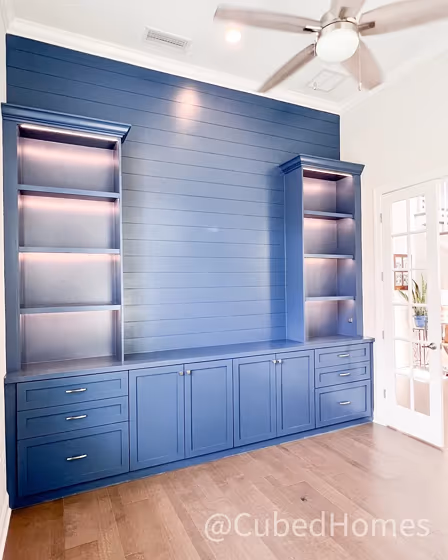 Benjamin Moore Kensington Blue CC-780 painted dresser