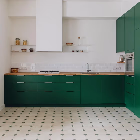 RAL Classic Leaf green RAL 6002 kitchen