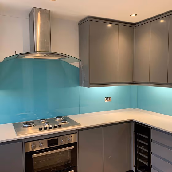 RAL Classic Light green RAL 6027 kitchen backsplash