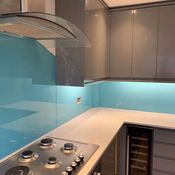 RAL Classic Light green RAL 6027 kitchen backsplash