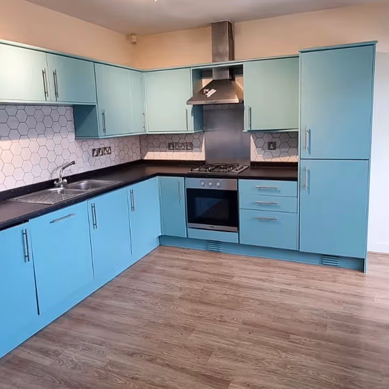 RAL Light green RAL 6027 kitchen cabinets