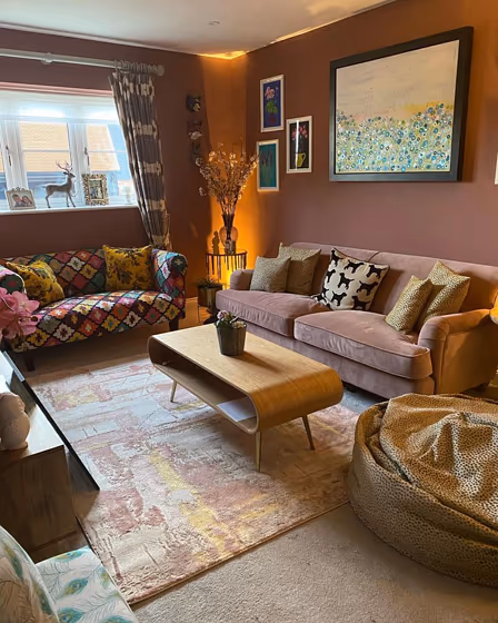 Little Greene Ashes of Roses 6 living room