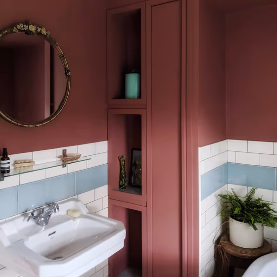 Little Greene Ashes of Roses 6 bathroom