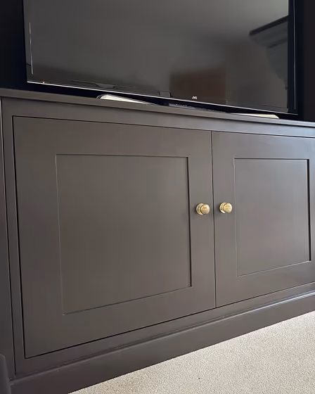 Little Greene Chocolate Colour 124 painted cabinets