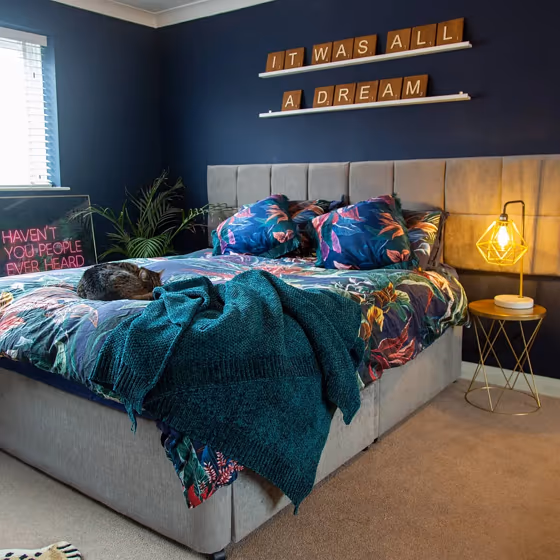 Little Greene Dock Blue bedroom color