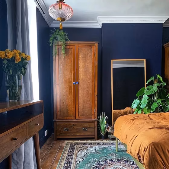 Little Greene Dock Blue 252 bedroom