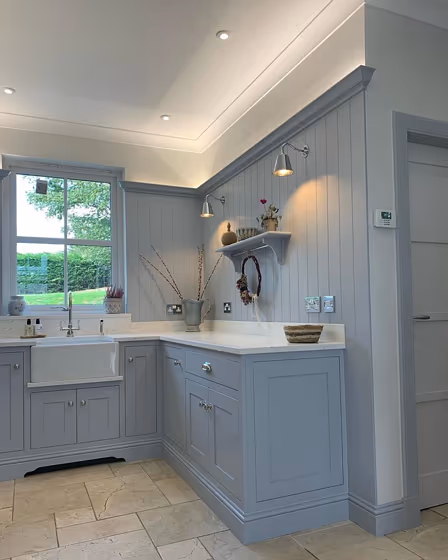 Little Greene Gauze - Dark 166 kitchen cabinets