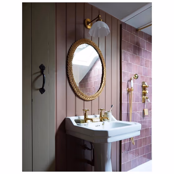 Little Greene Nether Red 315 bathroom