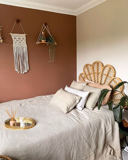 Little Greene Nether Red 315 accent wall