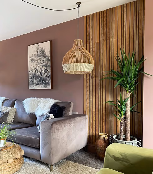 Little Greene Nether Red 315 living room