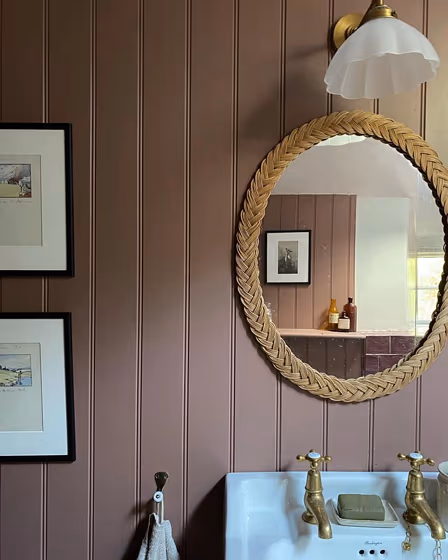 Little Greene Nether Red 315 bathroom