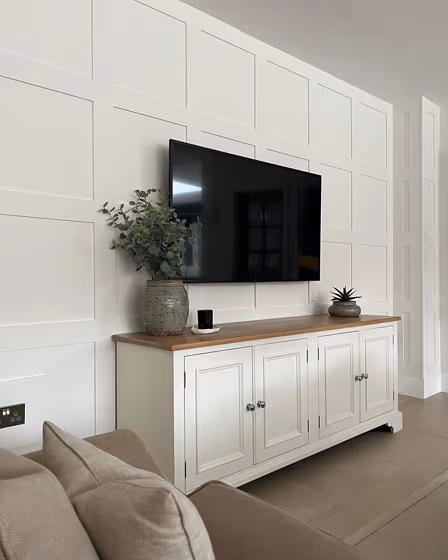 Little Greene Slaked Lime 105 panelling