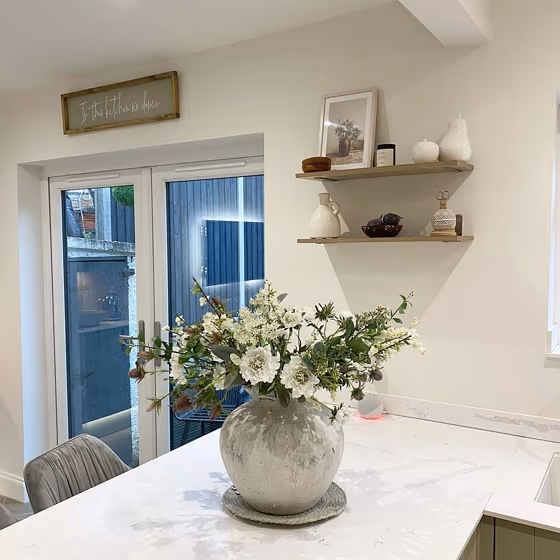 Little Greene Slaked Lime 105 kitchen