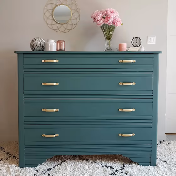 Little Greene Three Farm Green painted dresser