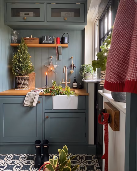 Little Greene Livid 263 kitchen cabinets