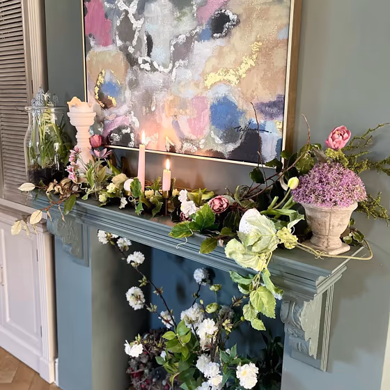 Little Greene Livid 263 living room fireplace