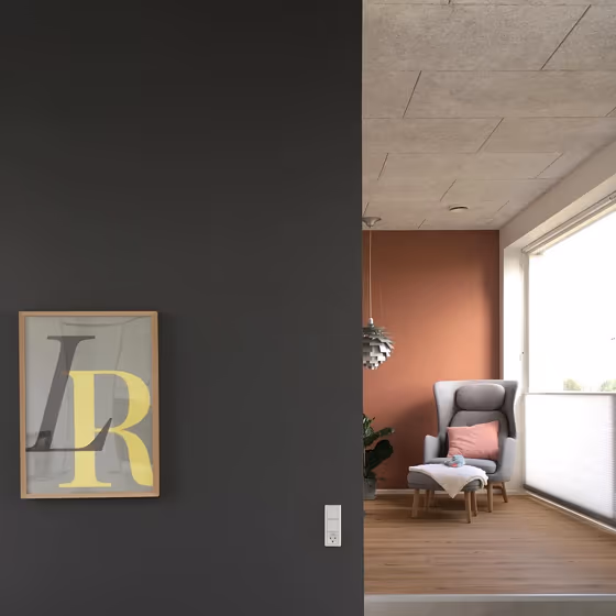 Jotun Matrix accent wall color review