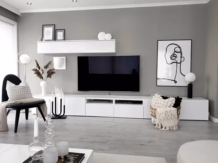 Jotun Matrix scandinavian living room interior