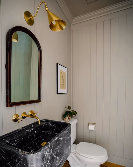 Sherwin Williams Mega Greige Bathroom