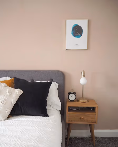 Dulux Nutmeg Cluster 3 bedroom accent wall