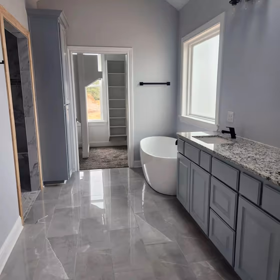 Sherwin Williams Olympus White Bathroom
