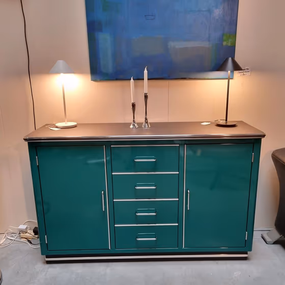 RAL Classic Opal green RAL 6026 painted furniture