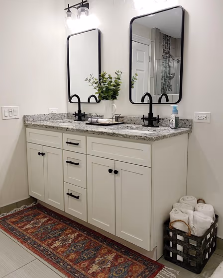 Sherwin Williams Origami White Bathroom