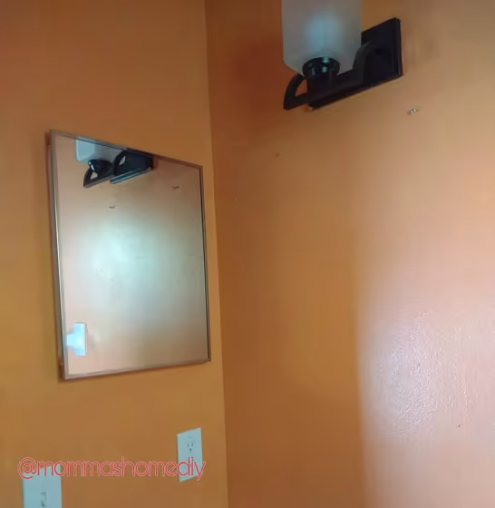 Outgoing Orange bathroom paint