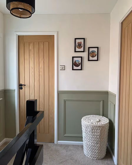 Overtly Olive wall panelling color