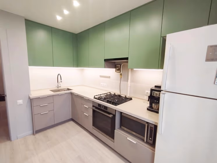 RAL Classic Pale Green RAL 6021 kitchen cabinets