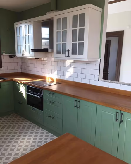 RAL Classic Pale Green RAL 6021 kitchen cabinets