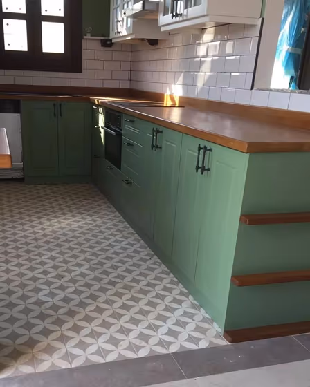 RAL Classic Pale Green RAL 6021 kitchen cabinets