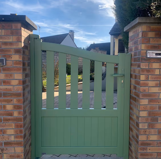RAL Classic Pale Green RAL 6021 gates exterior