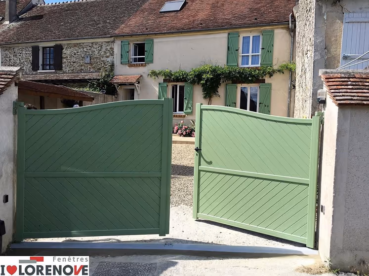 RAL Classic Pale Green RAL 6021 house gates