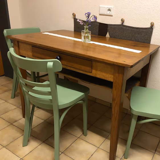 RAL Classic Pale Green RAL 6021 painted furniture