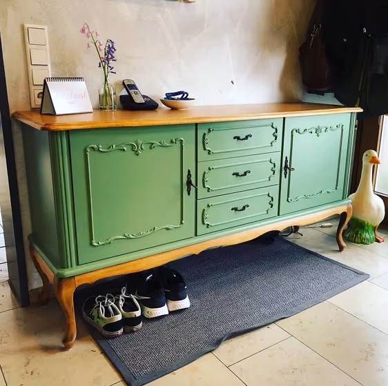 RAL Classic Pale Green RAL 6021 painted furniture