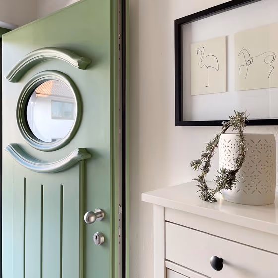 RAL Classic Pale Green RAL 6021 front door