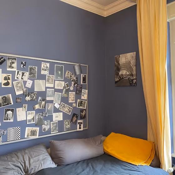 Dusted blue paint colour Little Greene Pale Lupin