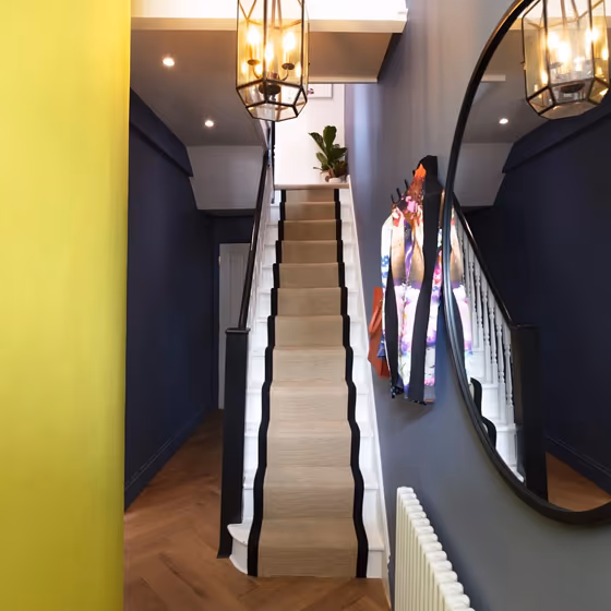 Little Greene Pale Lupin hallway interior review
