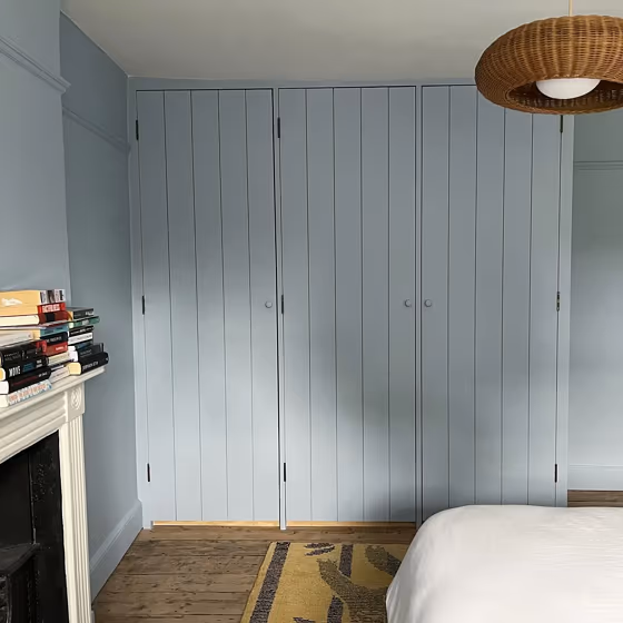 Little Greene Pale Wedgwood bedroom paint