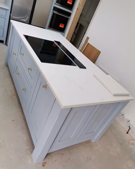 Pale Wedgwood kitchen cabinets color