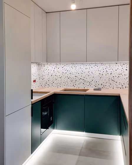 RAL Classic Pine green RAL 6028 kitchen cabinets