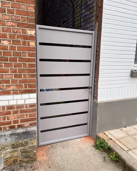 RAL Classic Platinum grey RAL 7036 fence door